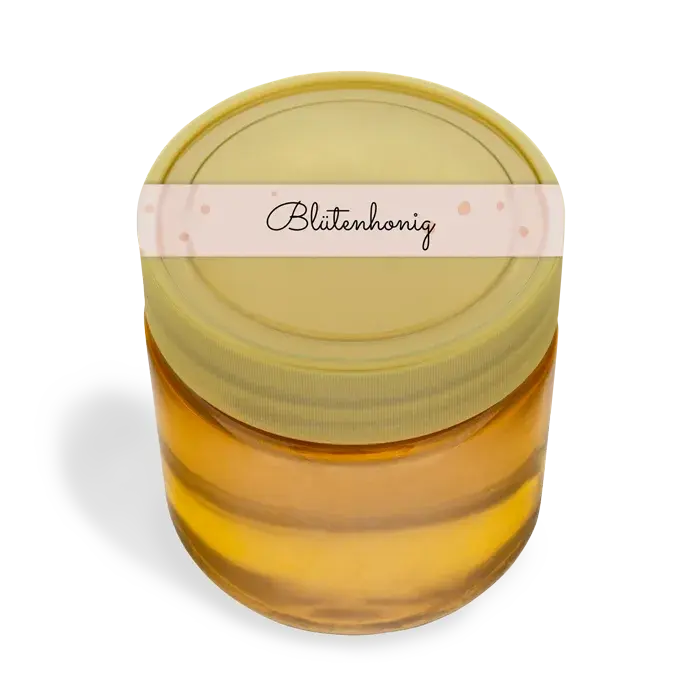 Florale Fiona – Honigetikett Verschlussetikett 250g (Kunststoffdeckel)