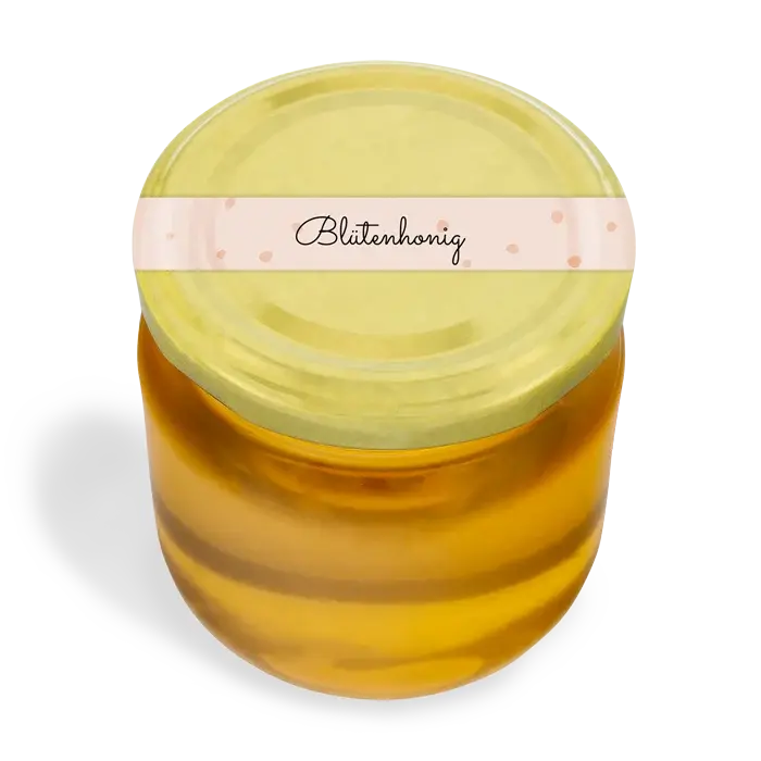 Florale Fiona – Honigetikett Verschlussetikett 250g (Twist-Off)