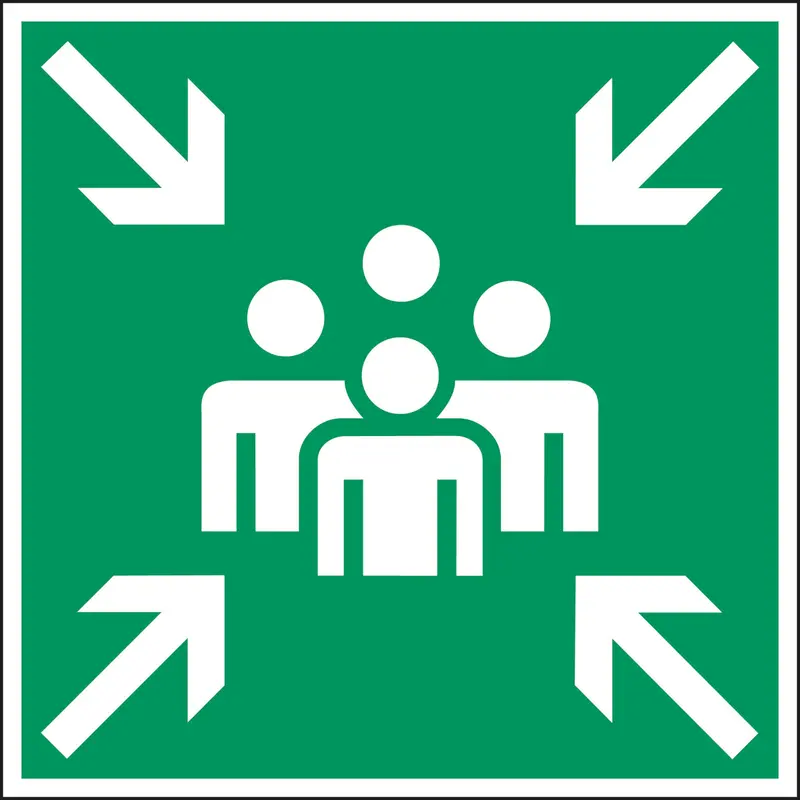 Fluchtwegkennzeichnung - Sammelstelle