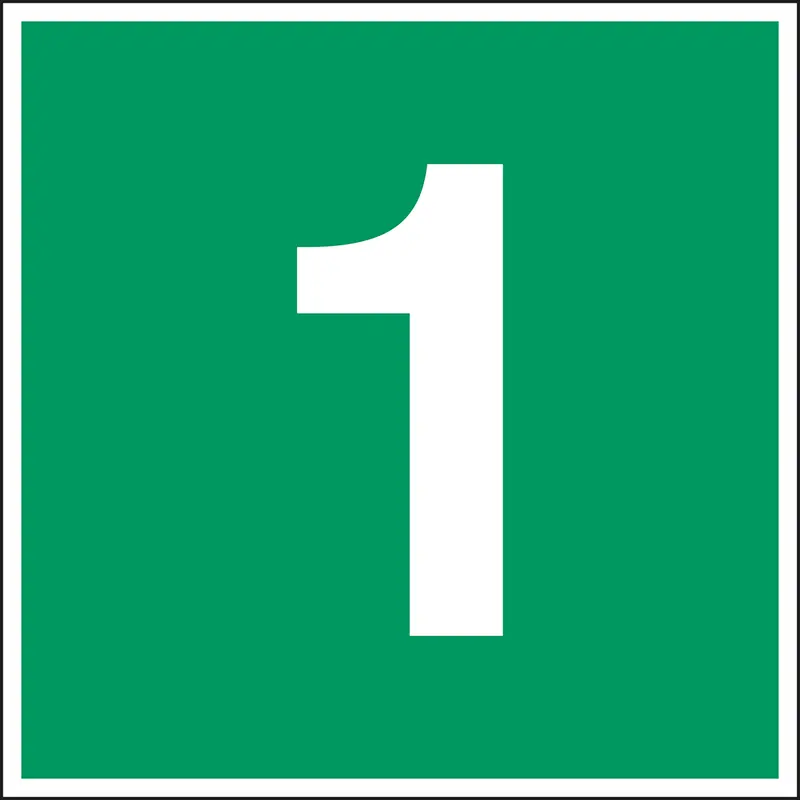Fluchtwegkennzeichnung - Stockwerk 1