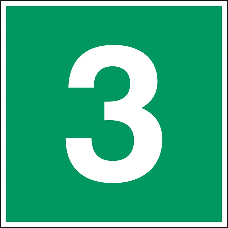 Fluchtwegkennzeichnung - Stockwerk 3