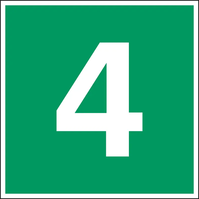 Fluchtwegkennzeichnung - Stockwerk 4