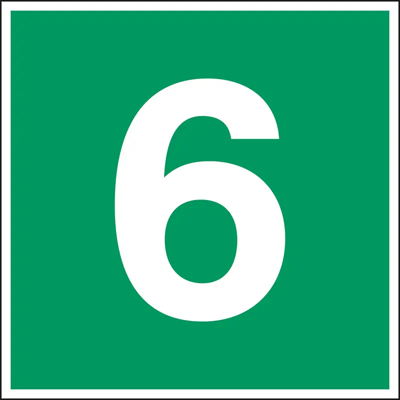 Fluchtwegkennzeichnung - Stockwerk 6