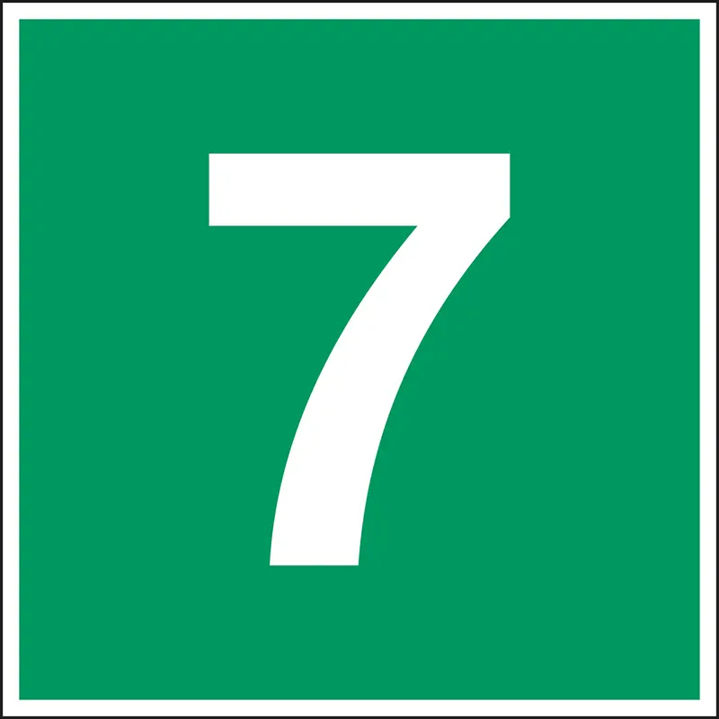 Fluchtwegkennzeichnung - Stockwerk 7