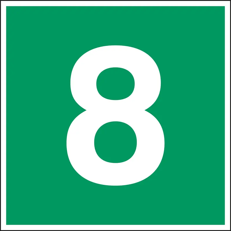 Fluchtwegkennzeichnung - Stockwerk 8