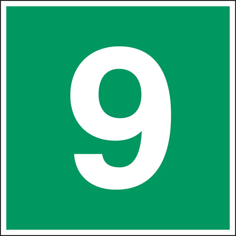 Fluchtwegkennzeichnung - Stockwerk 9