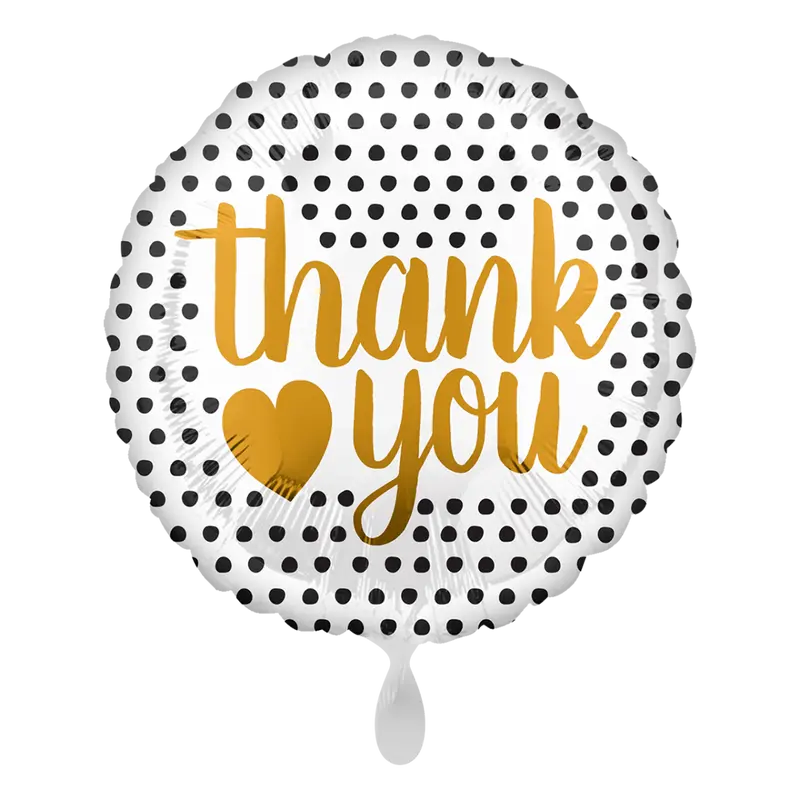 Folienballon Dankeschön | Danke | Thank you | ca. 45cm | inkl. Heliumfüllung