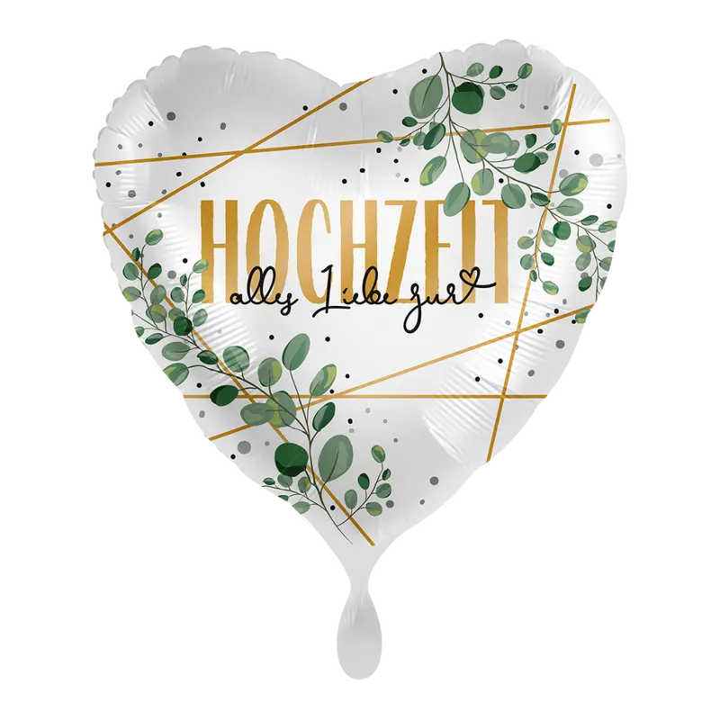 Folienballon Hochzeit | Alles Liebe zur Hochzeit | ca. 45cm | inkl. Heliumfülllung