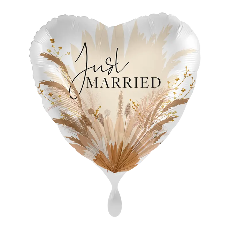 Folienballon Hochzeit | Just married | ca. 45cm | inkl. Heliumfülllung