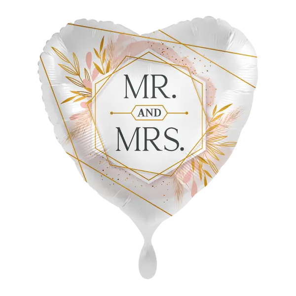 Folienballon Hochzeit | MR and MRS | ca. 45cm | inkl. Heliumfülllung