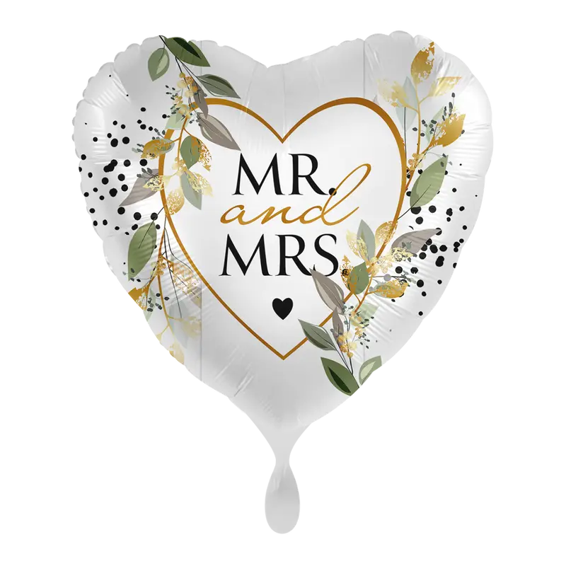 Folienballon Hochzeit | MR and MRS | ca. 45cm | inkl. Heliumfülllung