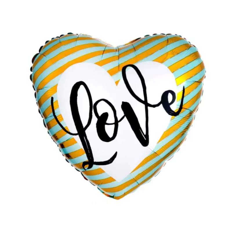 Folienballon Liebe & Valentinstag | Herz Love | ca. 45cm | inkl. Heliumfülllung