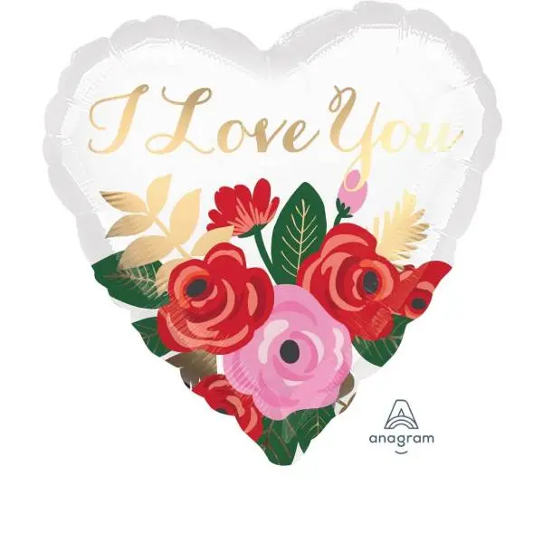 Folienballon Liebe & Valentinstag | I love you | ca. 45cm | inkl. Heliumfüllung