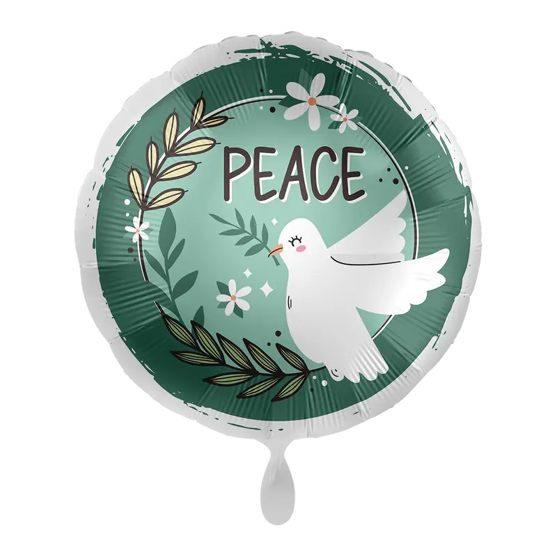 Folienballon Peace | Friedenstaube | ca. 45cm | inkl. Heliumfüllung