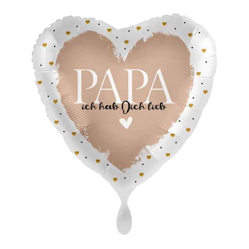 Folienballon Vatertag | Papa Hab dich lieb | ca. 45cm | inkl. Heliumfüllung