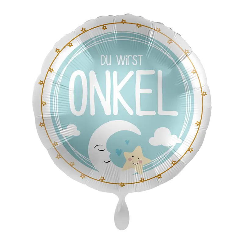 Folienballon zur Babyverkündung | Du wirst Onkel | inkl. Heliumfüllung