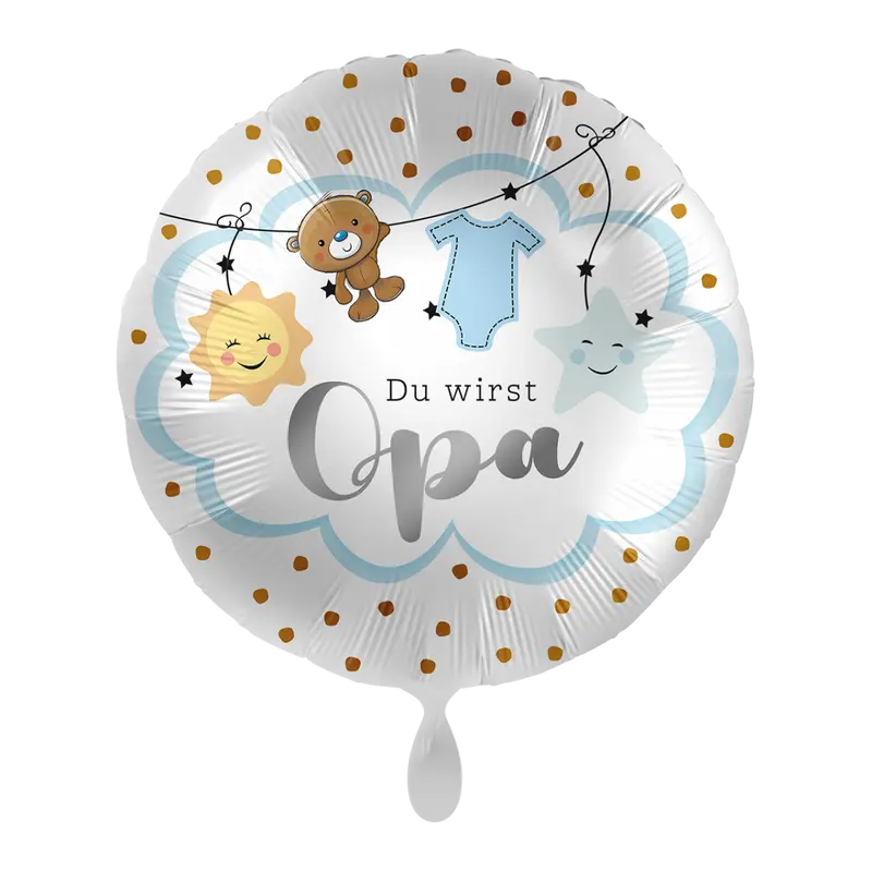 Folienballon zur Babyverkündung | Du wirst Opa | inkl. Heliumfüllung