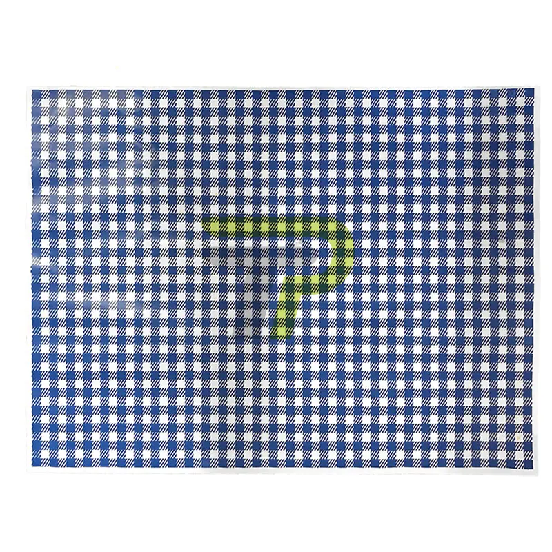 Frischpack blau karo – 60gr. - 1/4 Bogen – 37,5cm x 50cm