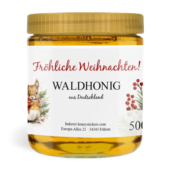 Fröhlicher Fridolin - Rechteckiges Etikett 500g (Kunststoffdeckel)