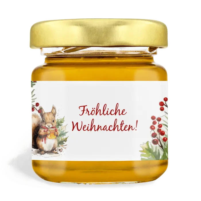 Fröhlicher Fridolin - Rechteckiges Etikett 50g (Twist-Off)
