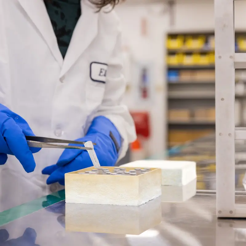 Für Thermotransferdrucker geeignetes Etikett für PCR-Röhrchen