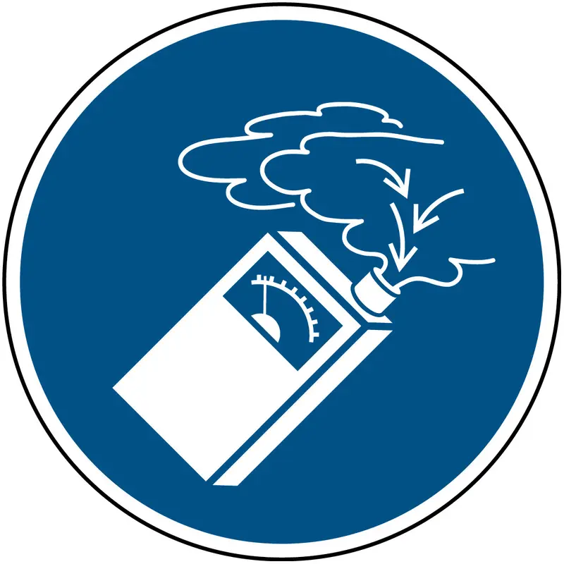 Gasmelder verwenden - ISO 7010