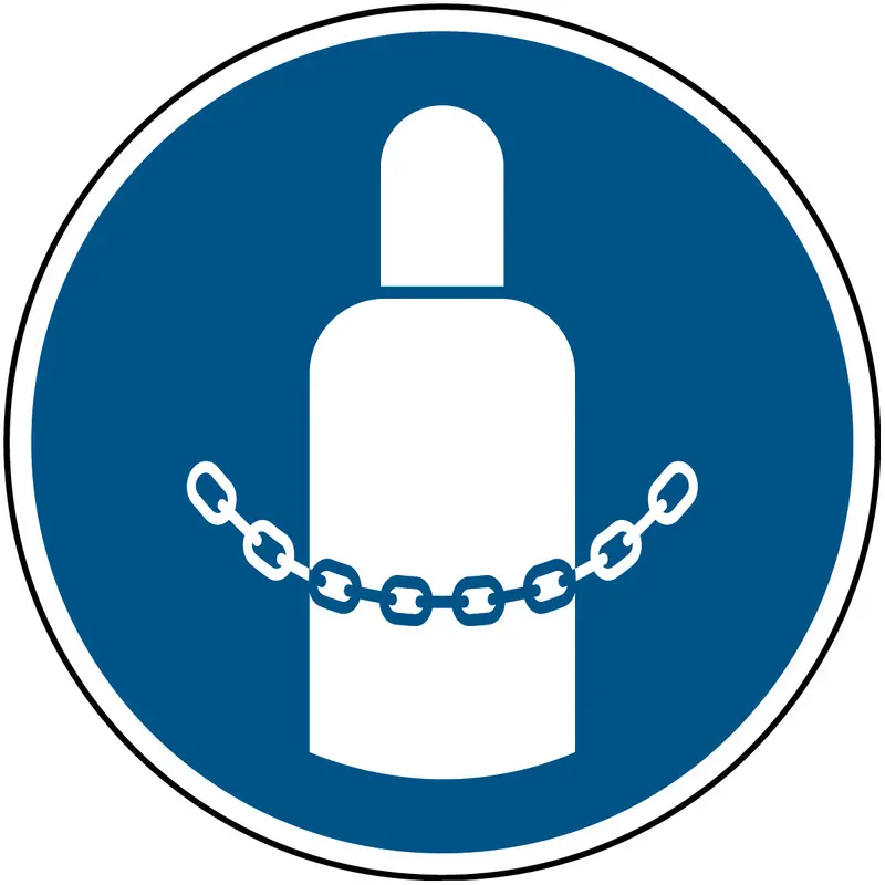Gaszylinder sichern - ISO 7010
