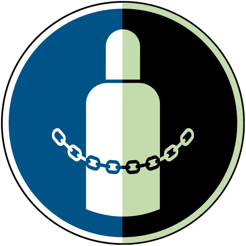 Gaszylinder sichern - ISO 7010