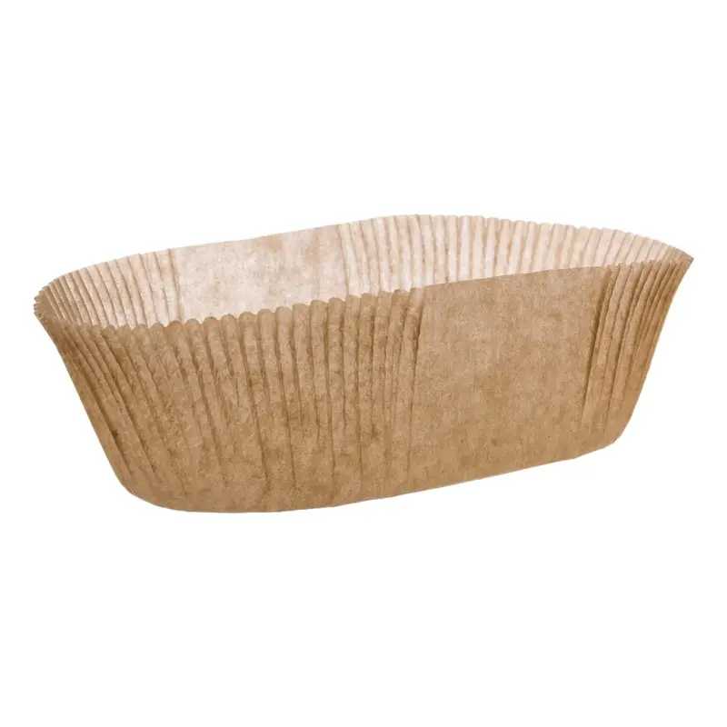 Gebäckeinleger, 150x100x50mm, oval, braun
