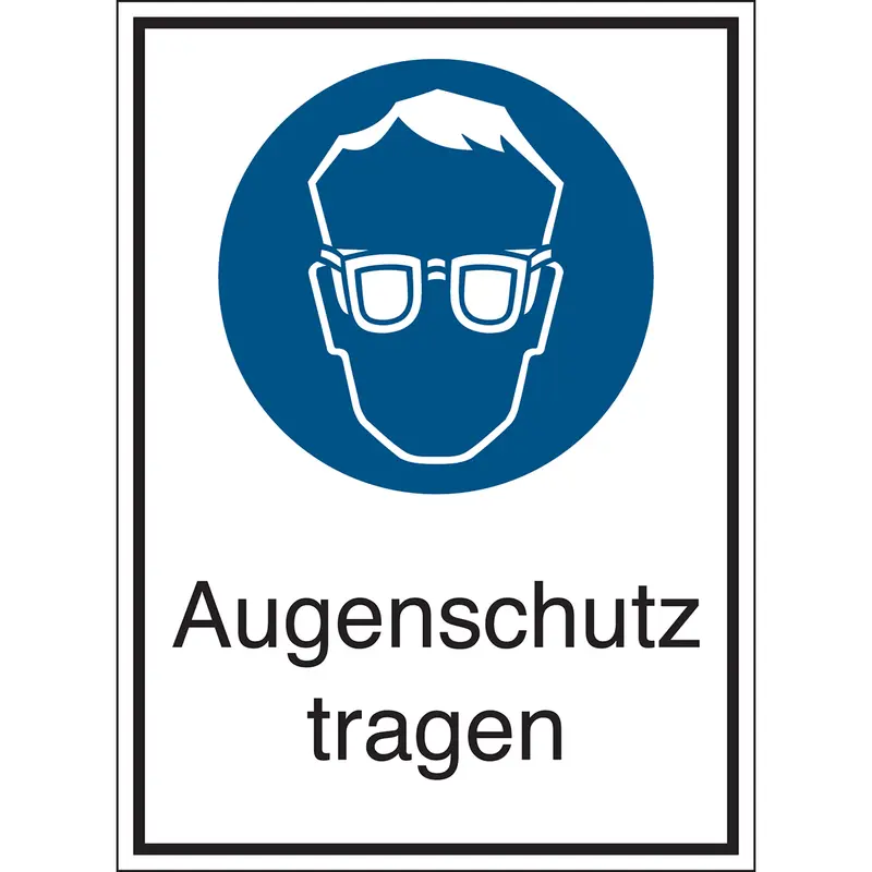 Gebotsschilder - Augenschutz benutzen