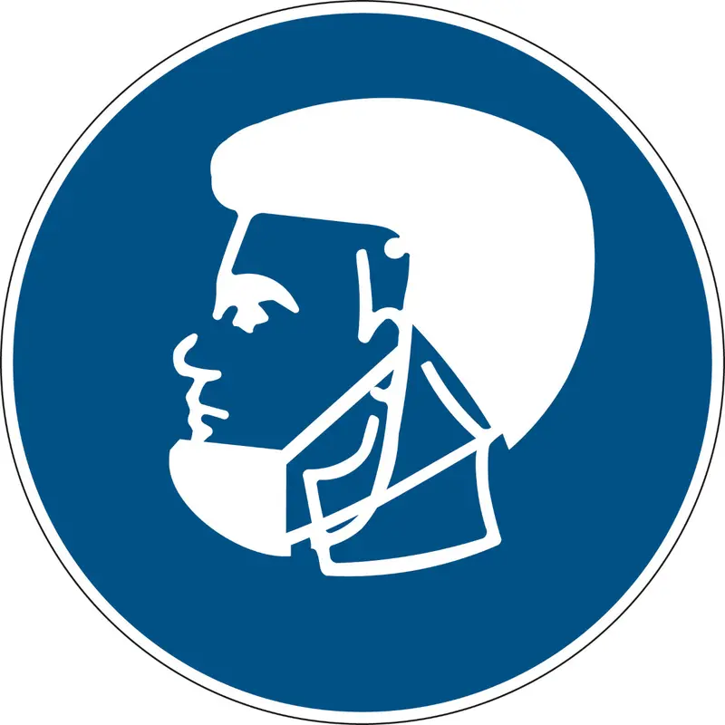 Gebotsschilder - Bartmaske benutzen