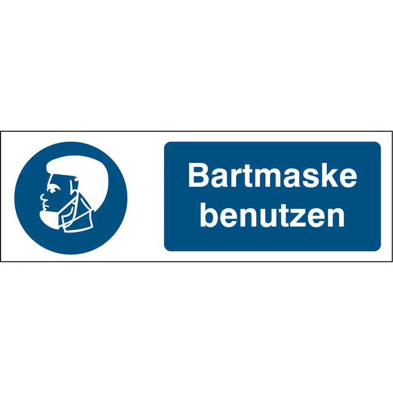 Gebotsschilder - Bartmaske benutzen