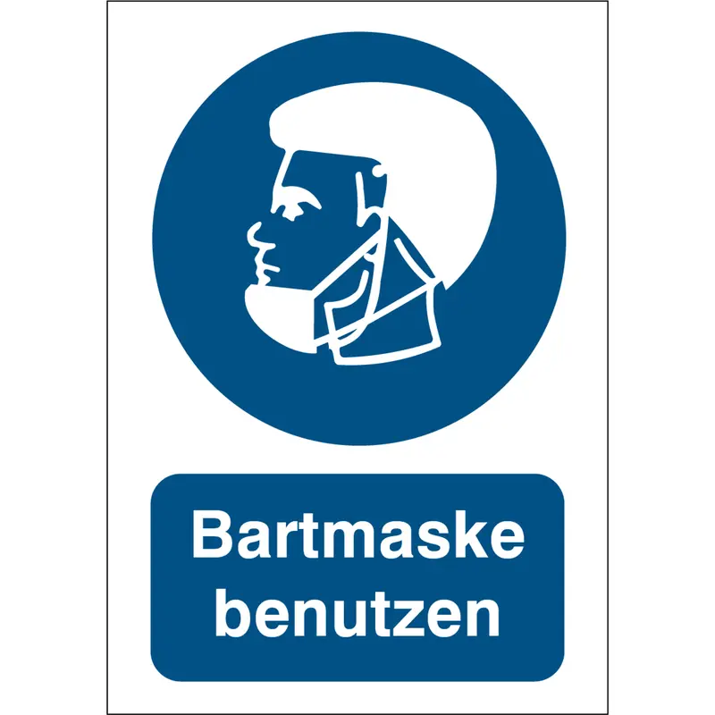 Gebotsschilder - Bartmaske benutzen