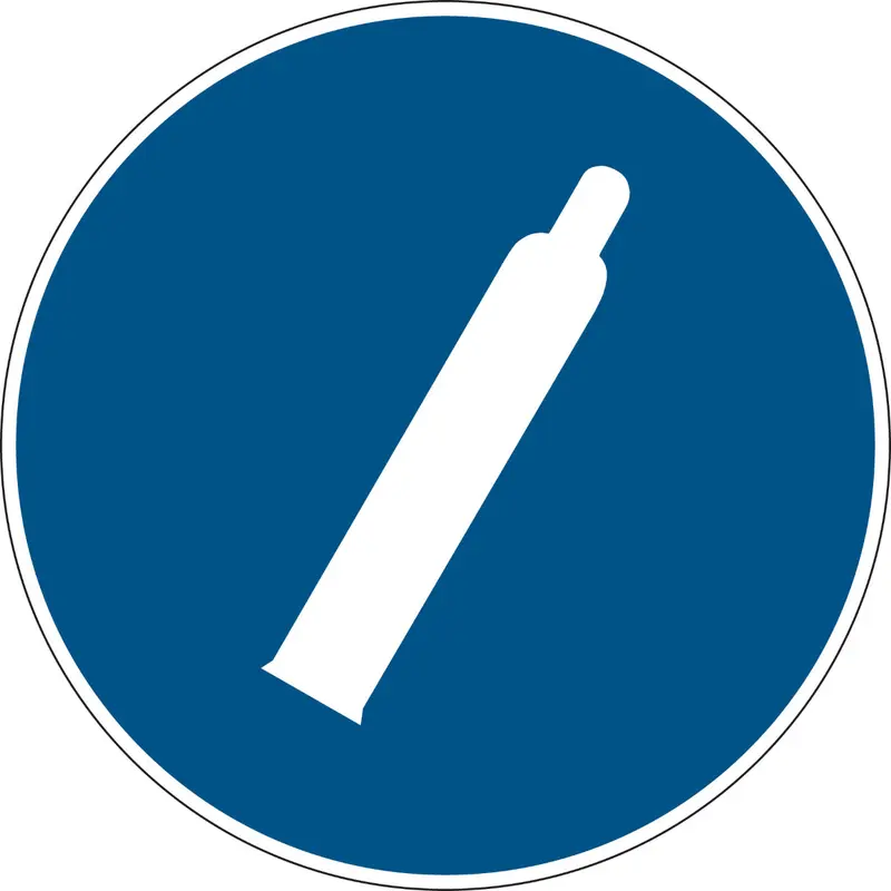 Gebotsschilder - Druckgasflasche