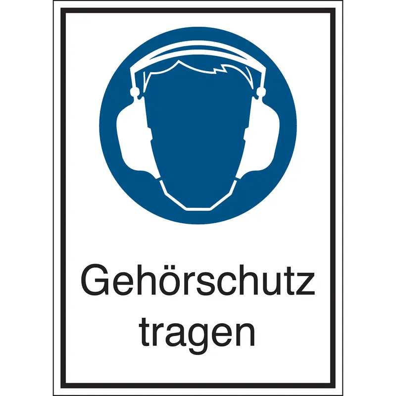 Gebotsschilder - Gehörschutz tragen