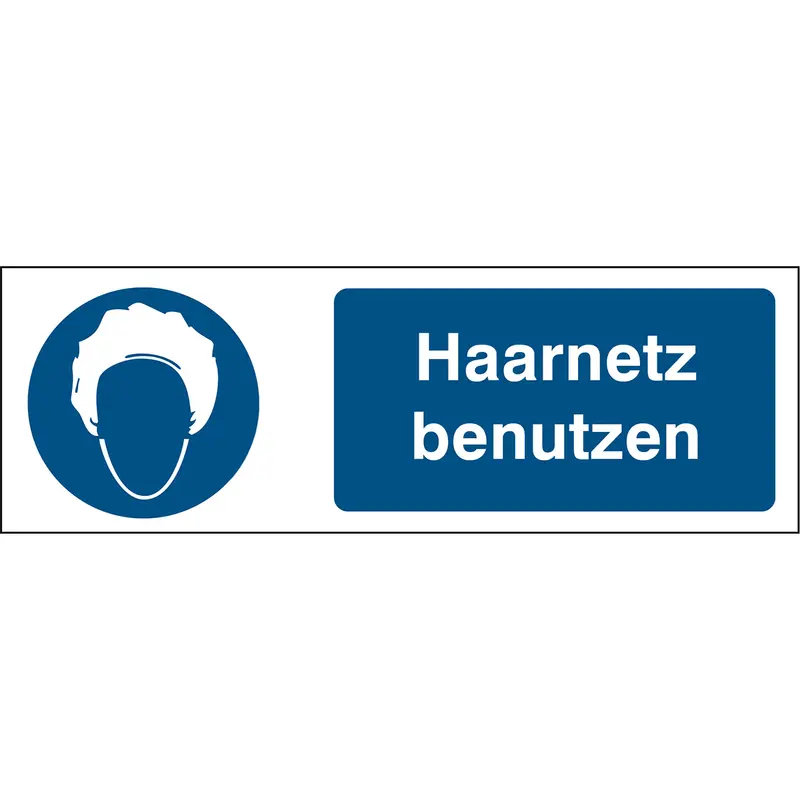 Gebotsschilder - Haarnetz benutzen