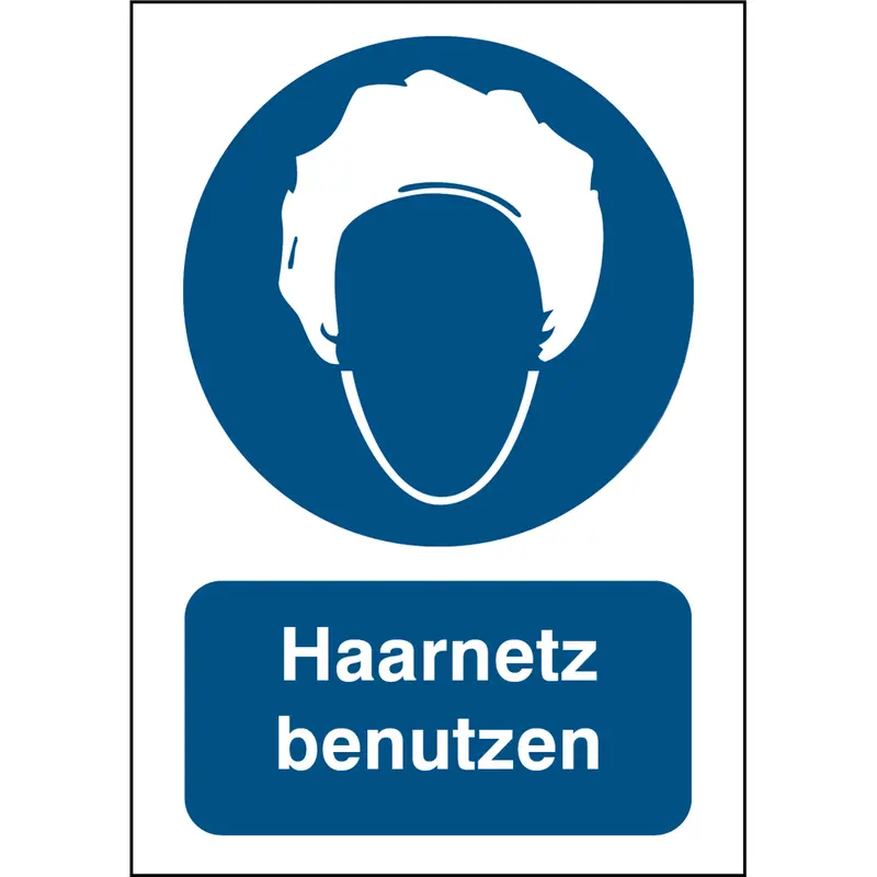 Gebotsschilder - Haarnetz benutzen