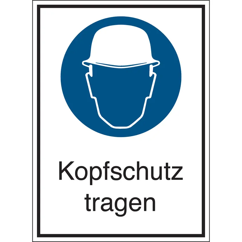 Gebotsschilder - Kopfschutz tragen
