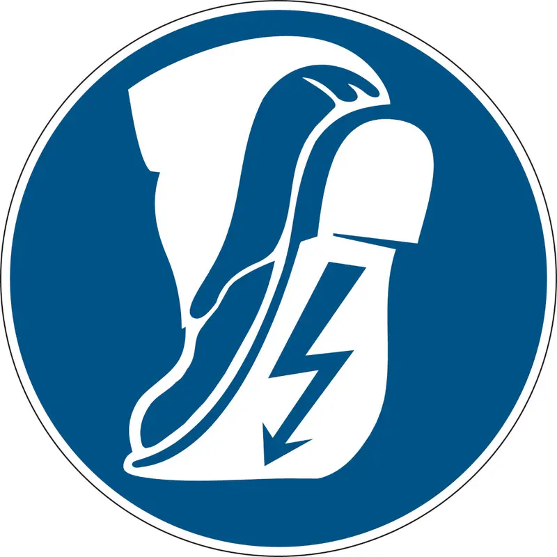 Gebotsschilder - Leitfähiges Schuhwerk tragen