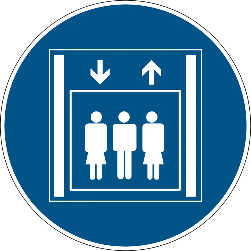Gebotsschilder - Personenaufzug