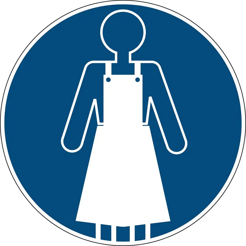 Gebotsschilder - Schürze tragen