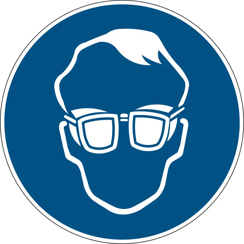 Gebotsschilder - Schutzbrille mit Seitenschutz benutzen
