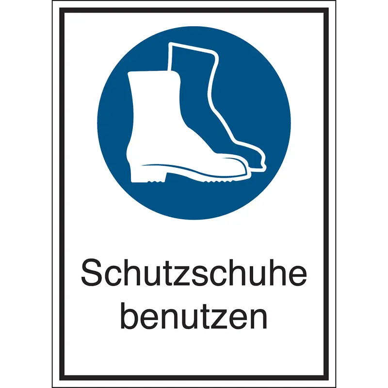 Gebotsschilder - Schutzschuhe benutzen