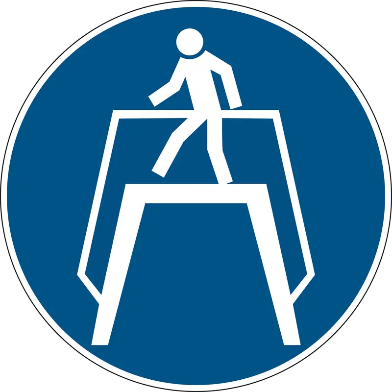 Gebotsschilder - Übergang benutzen