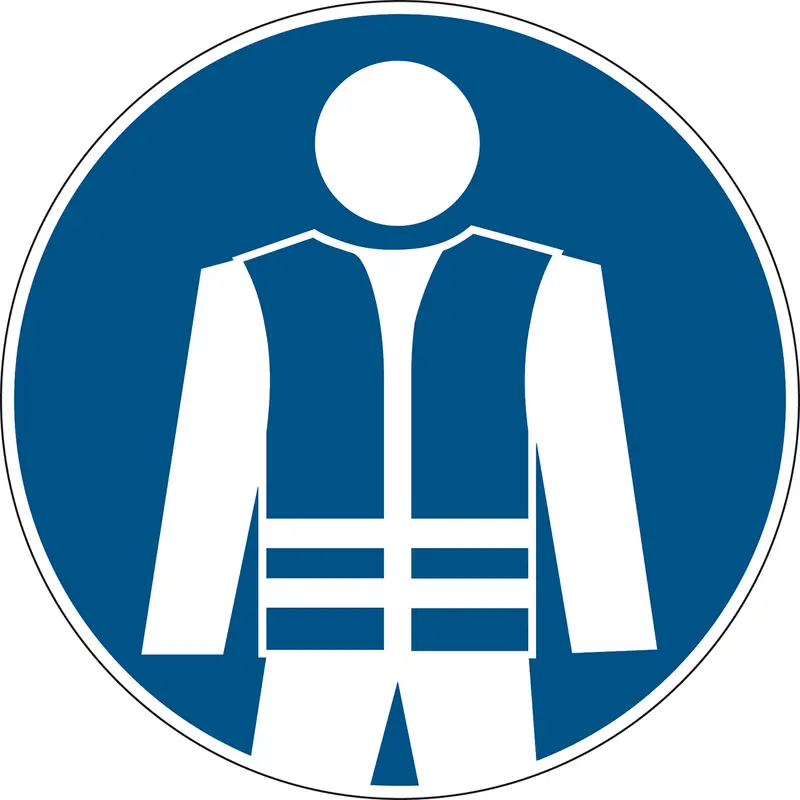 Gebotsschilder - Warnweste anlegen