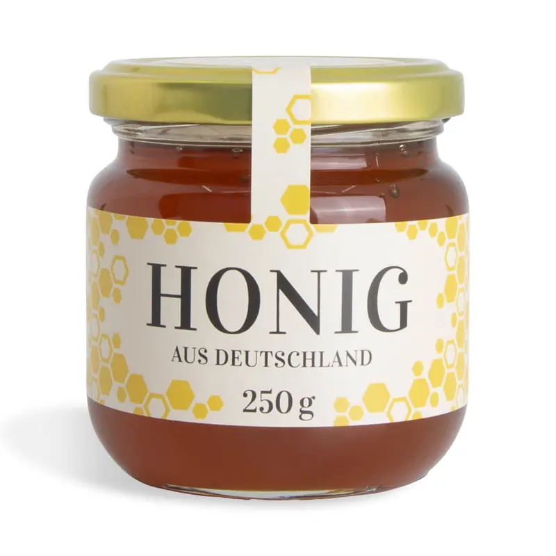 Gelber Gustav – Etikett mit Gewährverschluss 250g (Twist-Off)