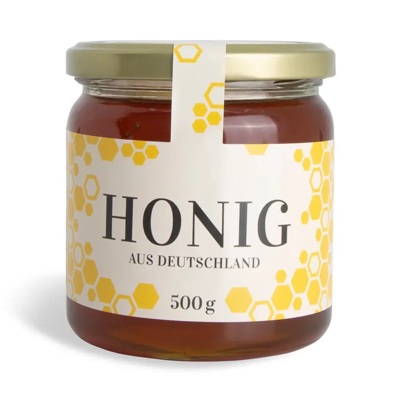 Gelber Gustav – Etikett mit Gewährverschluss 500g (Twist-Off)