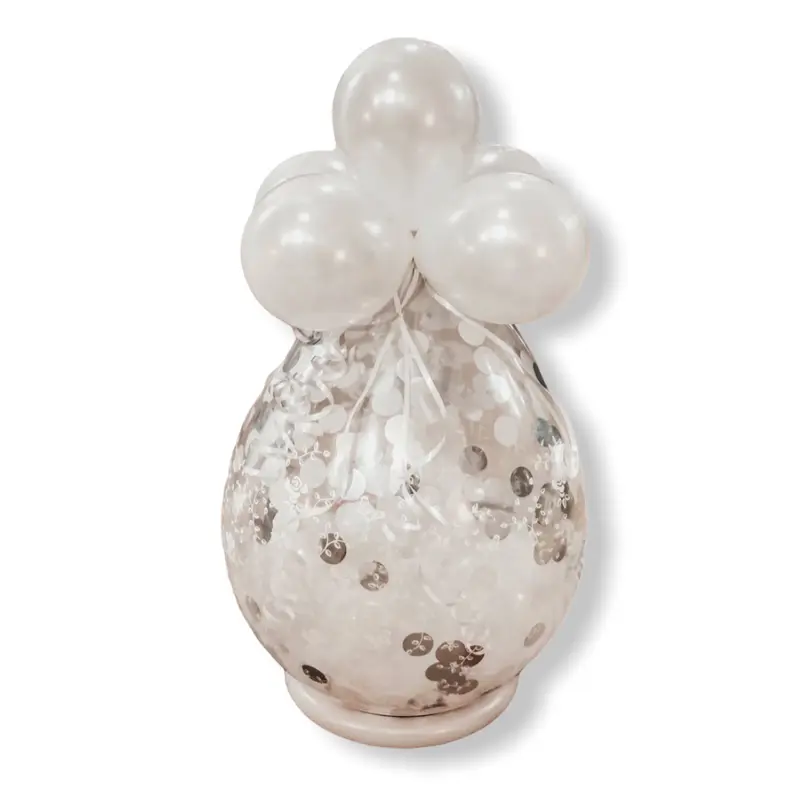 Geschenkballon zur Hochzeit | Rosenmotiv | ca. 55cm | in Wunschfarben