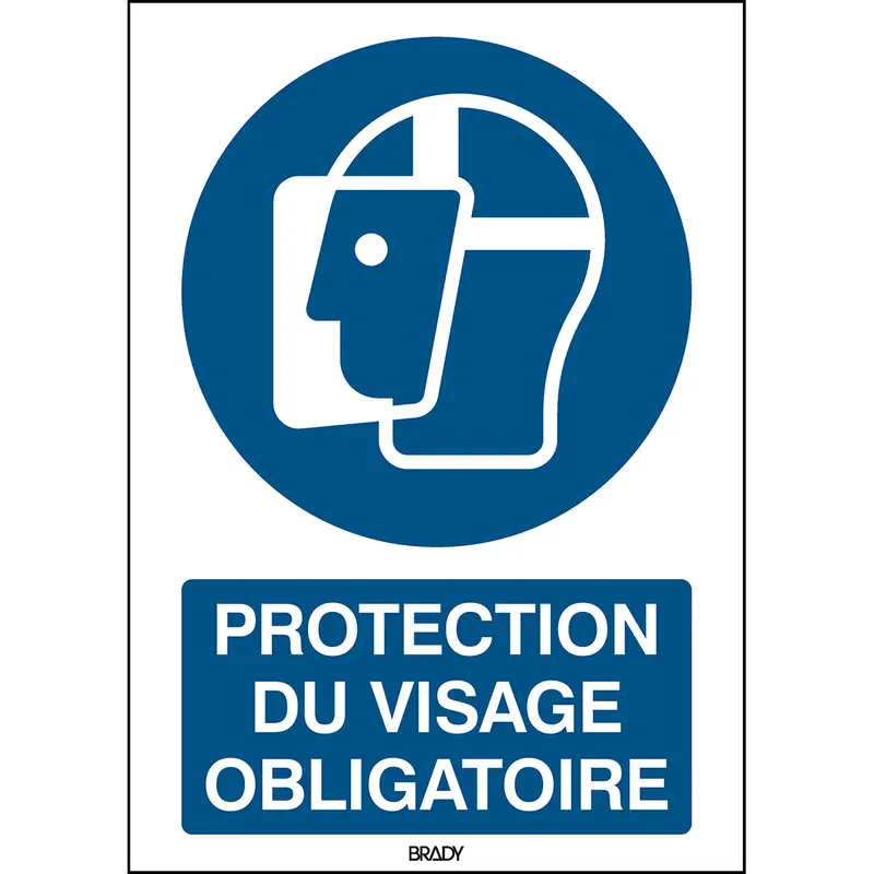 Gesichtsschutz benutzen - ISO 7010 - französisch