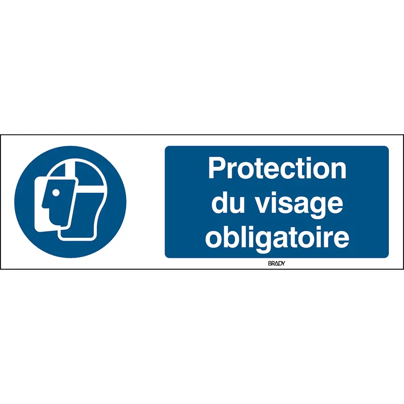 Gesichtsschutz benutzen - ISO 7010 - französisch